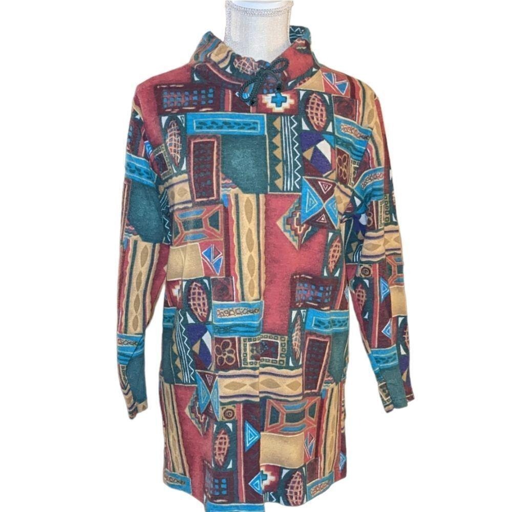 Basic Editions vintage graphic print‎ top or dress size small - Picture 3 of 8